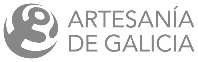 Artesanía de Galicia logo en gris. Zapatería Rodríguez dispone del sello de calidad de Artesanía de Galicia
